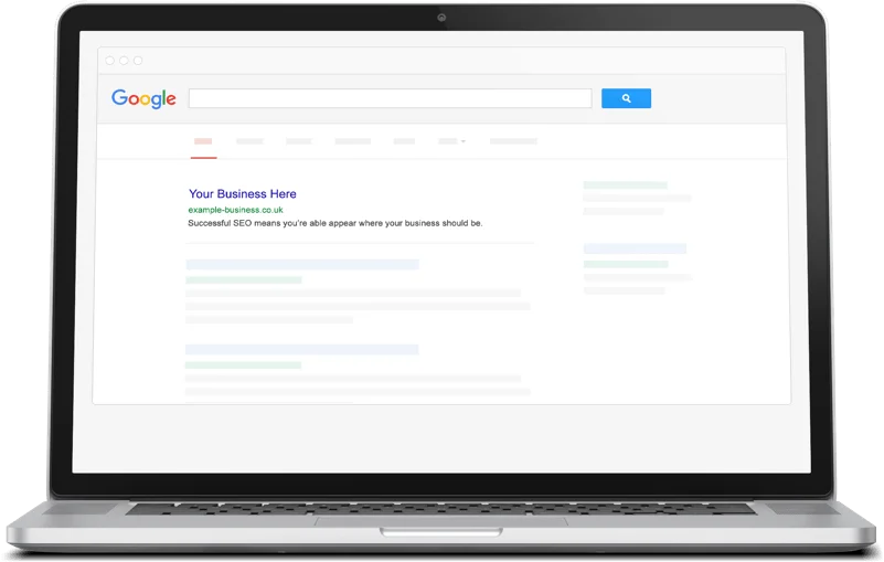 Top of search results on a Google SERP